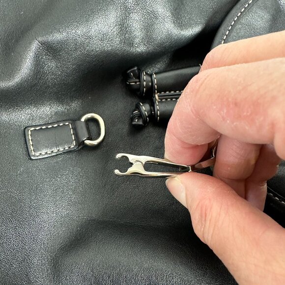 Coach LEGACY STUDIO Drawstring Backpack Black Leather 09368 - Picture 8 of 13